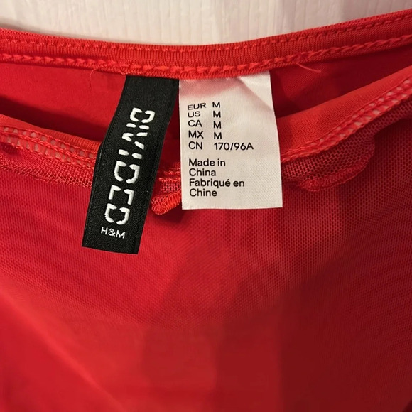 H&M Divided Women’s (M) Red Bodycon Fitted Slim Fit Dress - Picture 3 of 6